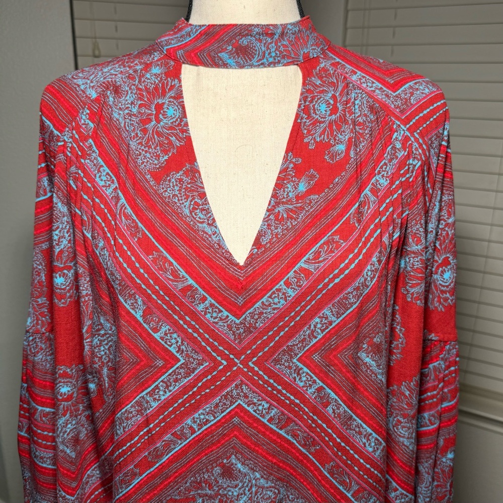 Free People Walking on a Dream cut out choker tunic top - Size M